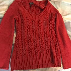 Red Ideology Cable-knit Sweater